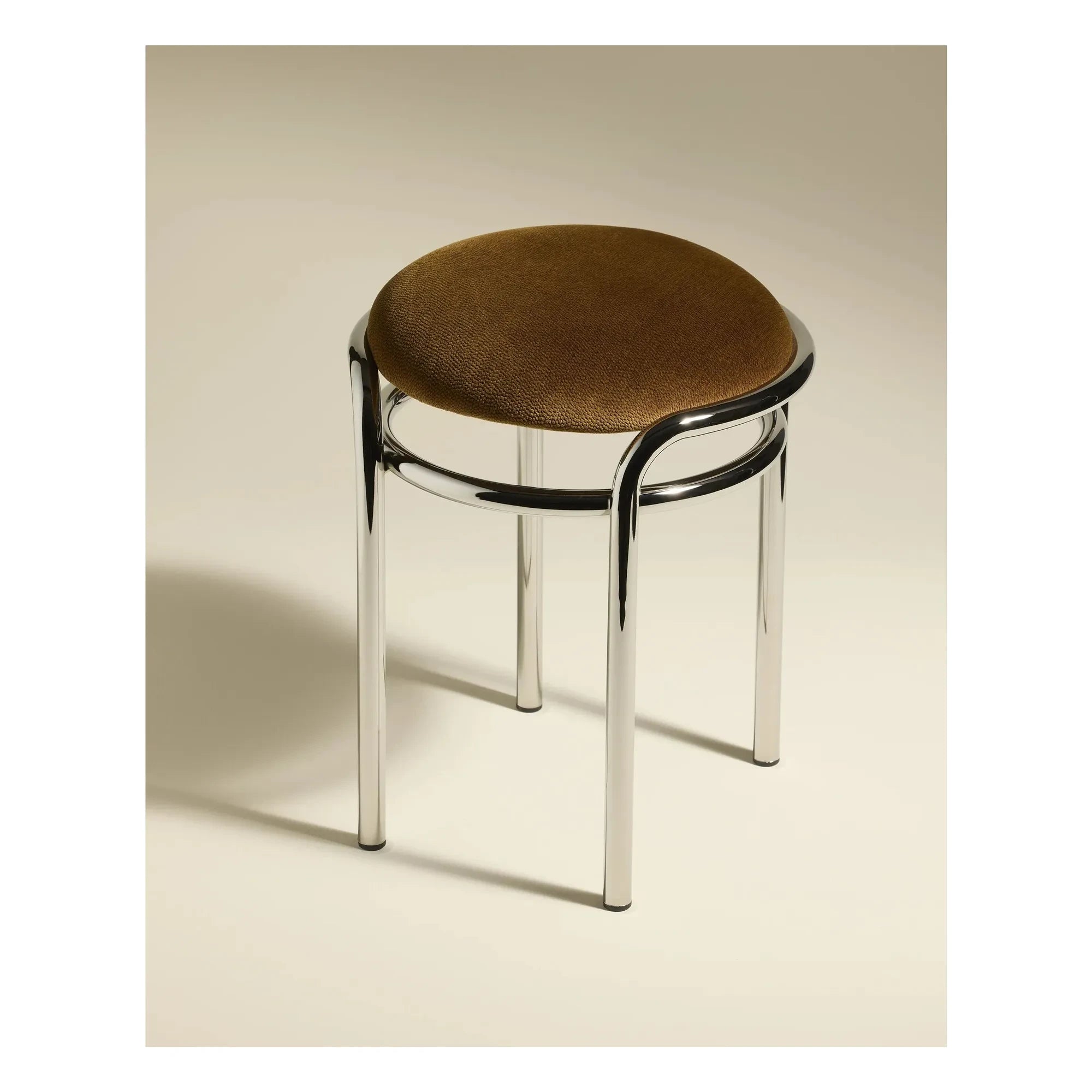 Maison Sarah Lavoine - Moon Chrome Samt-Hocker | Havana