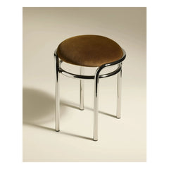 Maison Sarah Lavoine - Moon Chrome Samt-Hocker | Havana