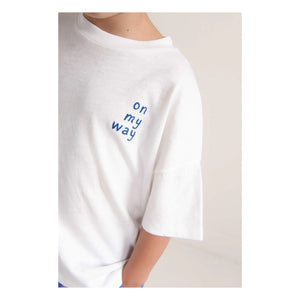 Jenest - Oversize T-Shirt "Ben On My Way" Bio-Baumwolle | Weiß