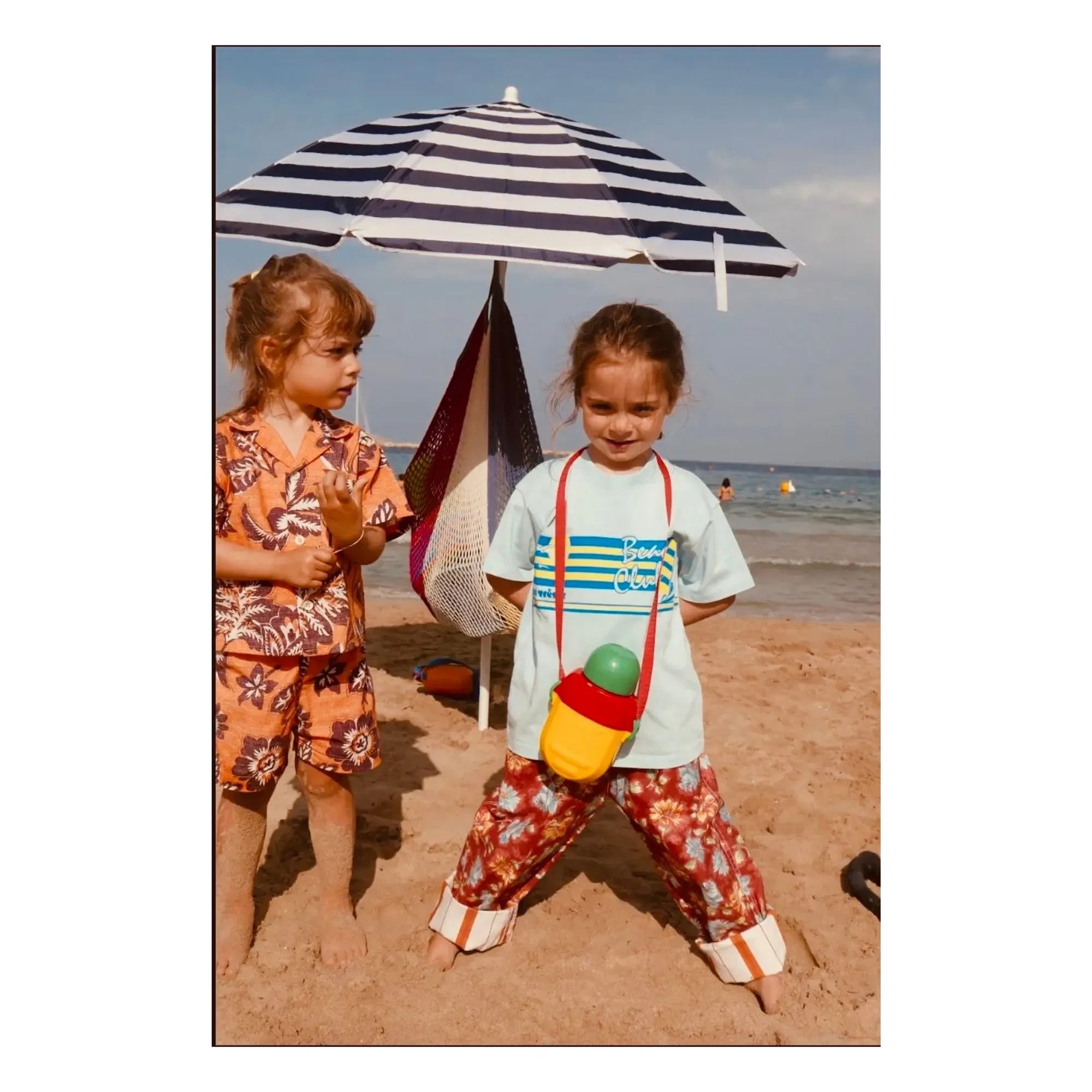 Club Trésor - Tiki Waikiki Popeline Hemd und Shorts Set | Orange