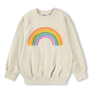 Molo - Monti Rainbow Bio-Baumwoll-Sweatshirt | Ecru