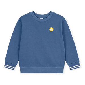 Petit Bateau - Organik pamuk logo sweatshirt | Mavi