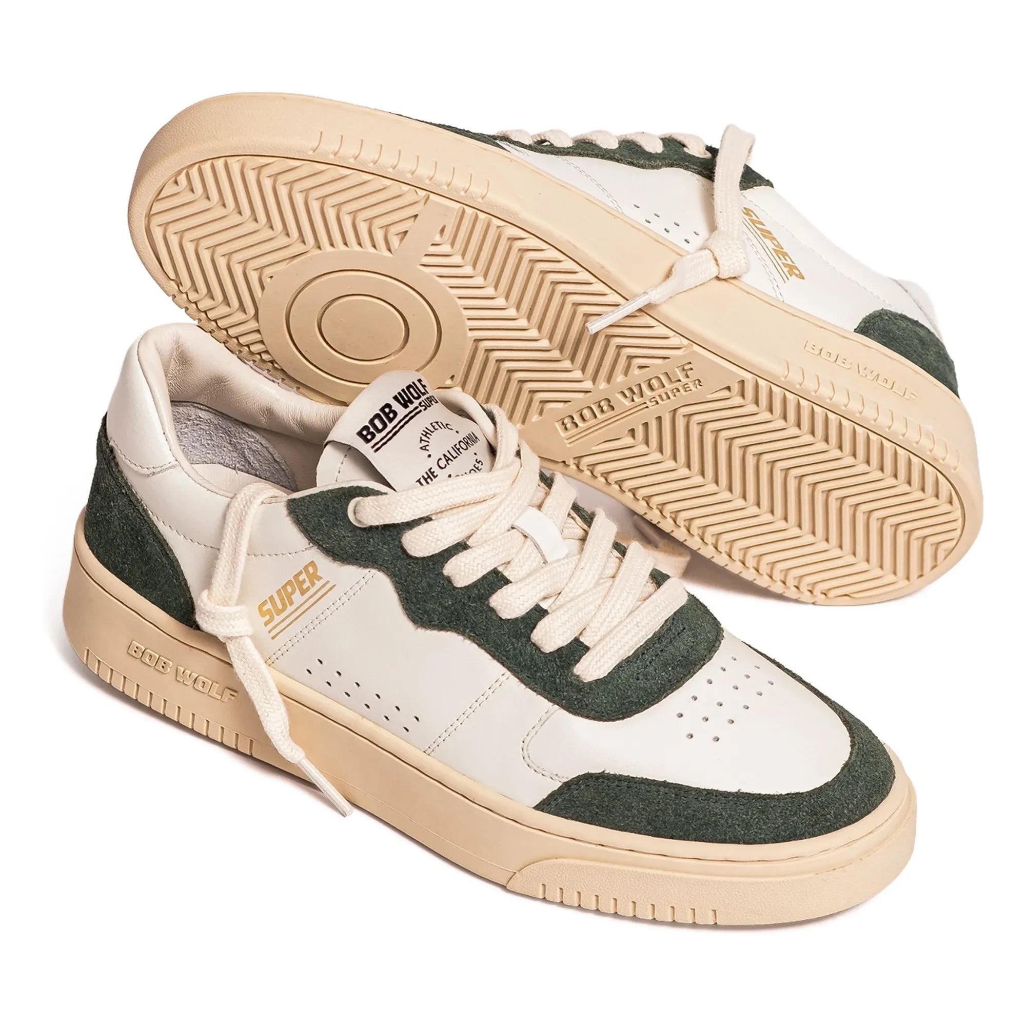 Bob Wolf - Legacy '76 Leder- und Wildleder-Sneaker | Dunkelgrün