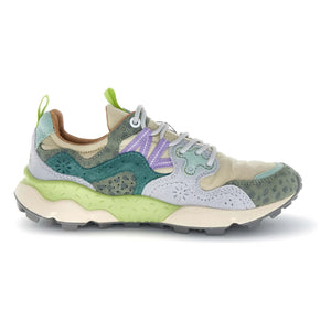 Flower Mountain - Yamano 3 Leopard Wildleder und Nylon Sportschuhe | Grau Blau
