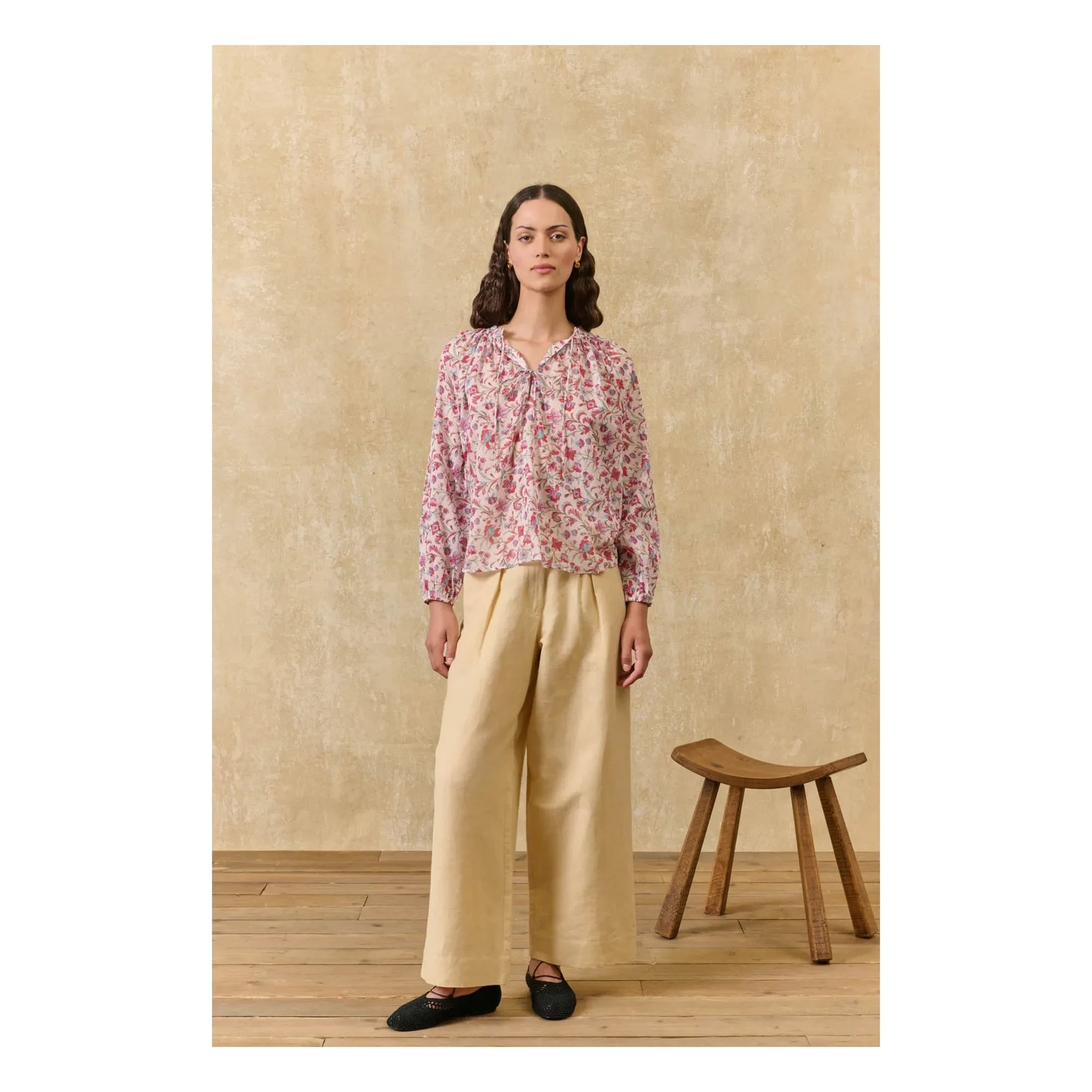 Louise Misha - Nicoliana Bio-Baumwollbluse | Rosa