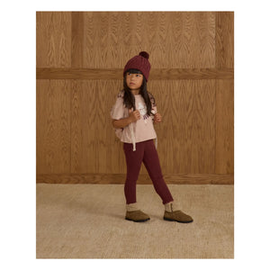 Rylee + Cru - Pointelle Leggings | Burgunderrot