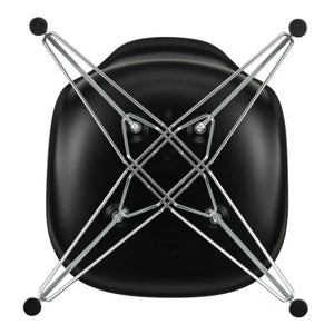 Vitra - DSR Plastic Chair - Chromgestell - Charles & Ray Eames | Schwarz