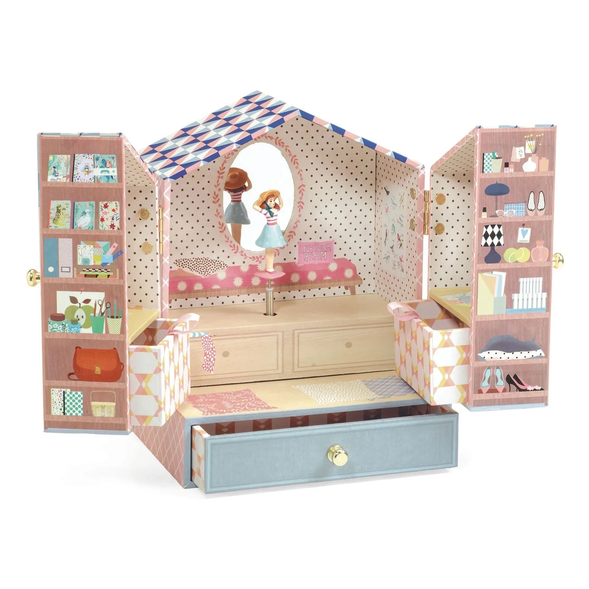Djeco - Schmuckkästchen Tinou Shop | Rosa