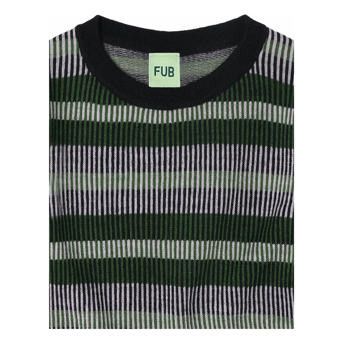 FUB - Gestreifter Pullover Feinstrick Merinowolle | Marineblau