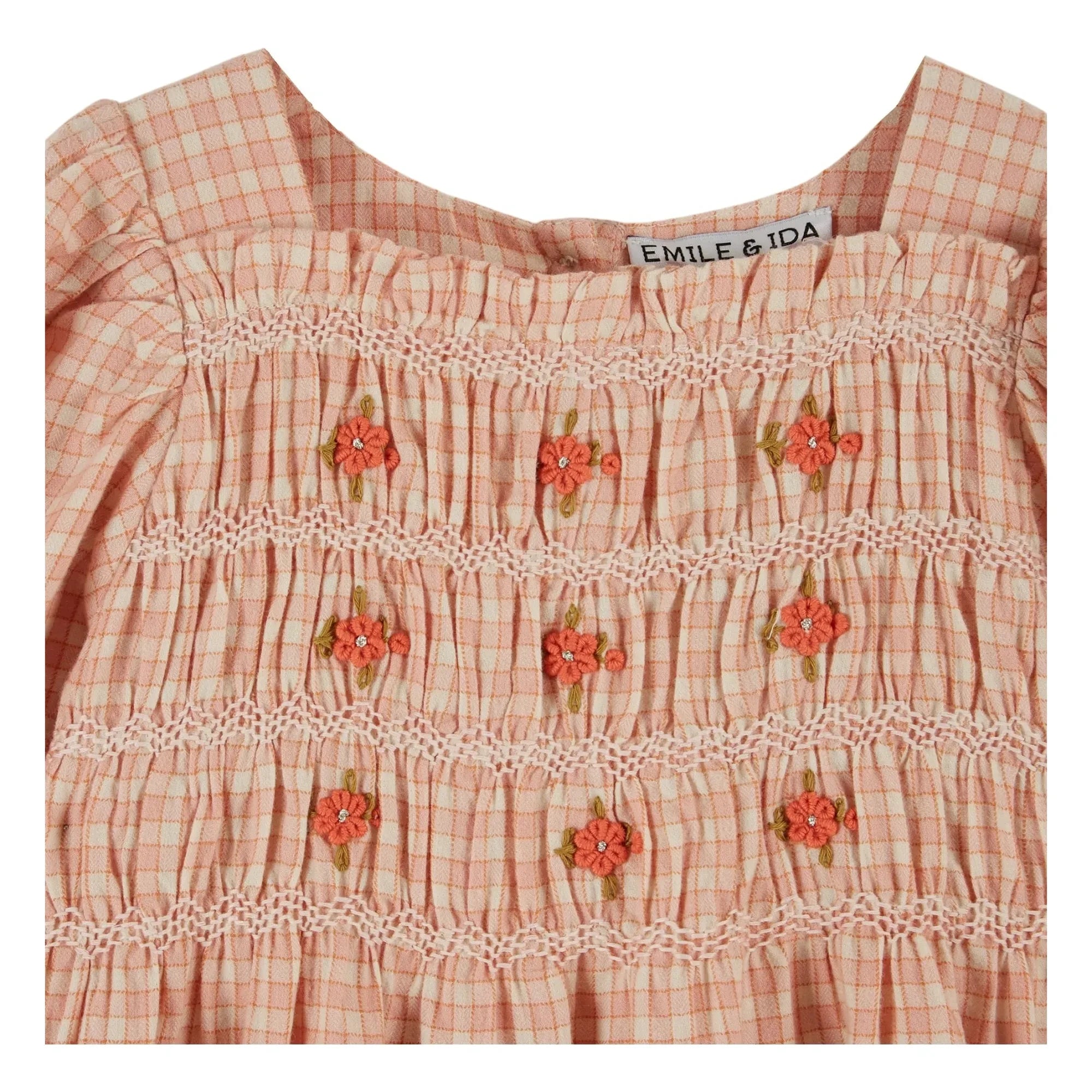 Emile et Ida - Plissiertes Mädchenkleid | Rosa