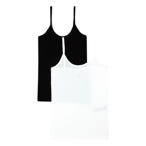 Petit Bateau - 2er-Pack Achselhemden - Damenkollektion | Noir/Blanc
