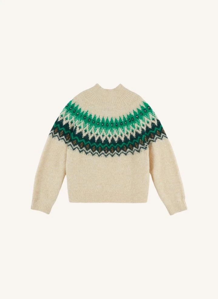 Emile et Ida - Ecrin Jacquard Pullover | Ecru