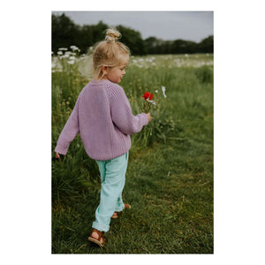Yuki - Organik Pamuk Raglan Hırka | Mauve