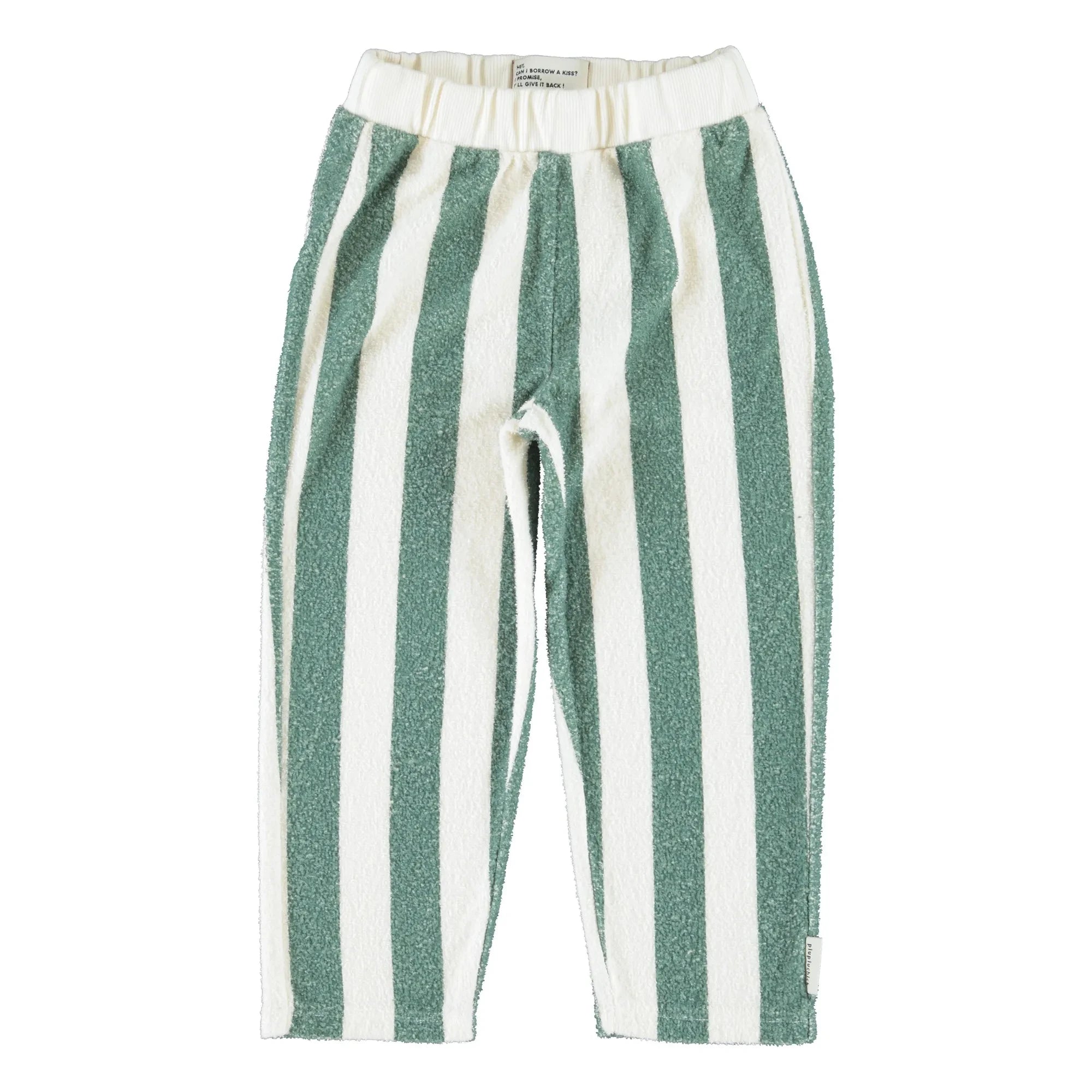 Piupiuchick - Gestreifte Frottee-Hose aus Bio-Baumwolle | Ecru