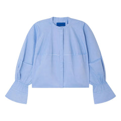Mes Demoiselles - Soon Baumwoll-Popeline Bluse | Hellblau