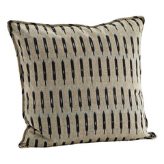 Madam Stoltz - Ikat gewebter Kissenbezug | Beige