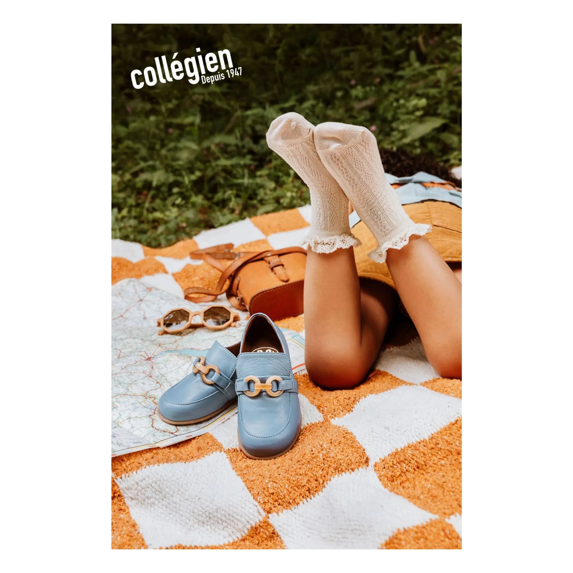 Collégien - Annette Spitzenrüschen-Socken | Natur