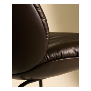 Gubi - Beetle Lounge Chair, weiches Leder, Gamfratesi | Kaffee