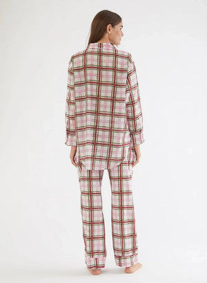 Folkloore - Karierte Pyjamas - Damenkollektion | Off White