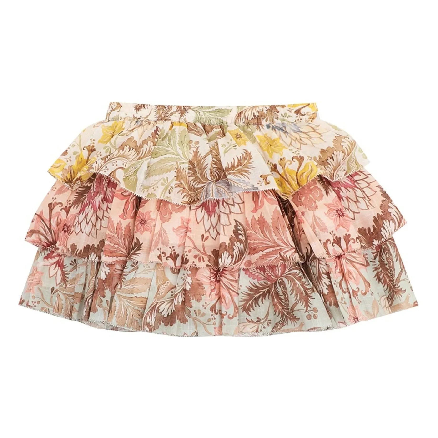 Zimmermann - Daylight Rüschenrock mit Blumenmuster | Blassrosa