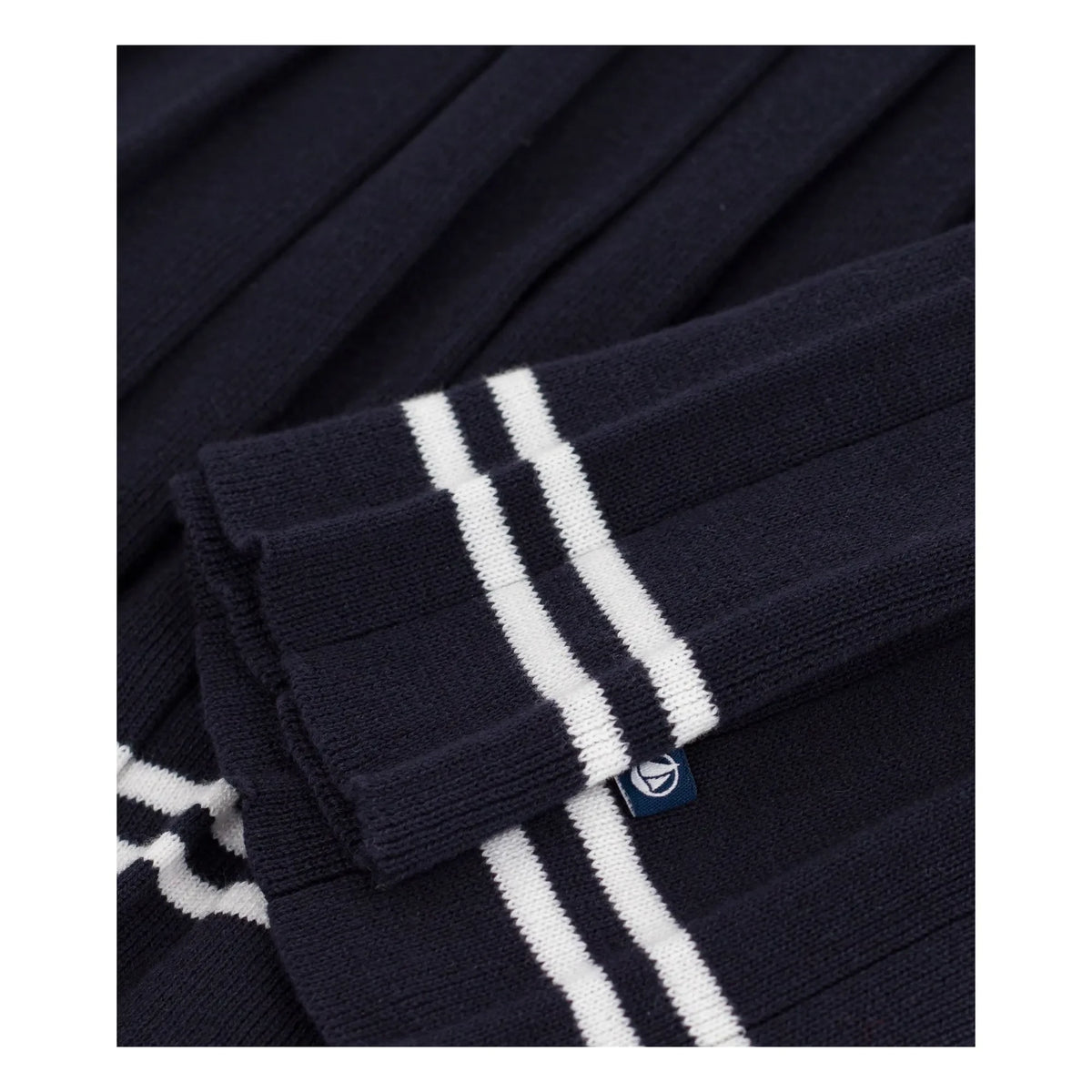 Petit Bateau - Denizci yaka organik pamuk elbise | Lacivert