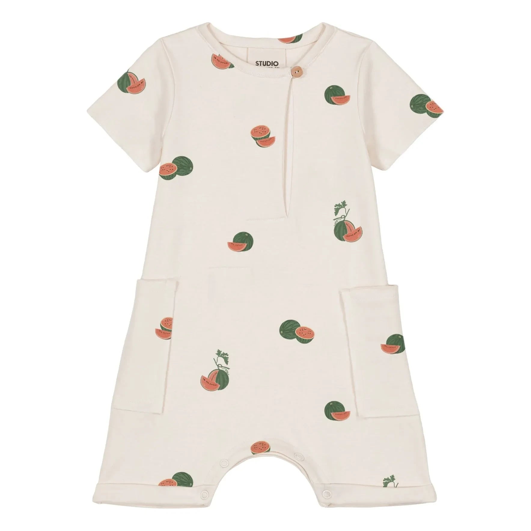 Studio Bohème - Jumpsuit Aimé Wassermelone Bio-Baumwolle | Ecru