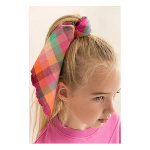Jenest - Halstuch aus Bio-Baumwolle mit Karomuster | Fuchsia
