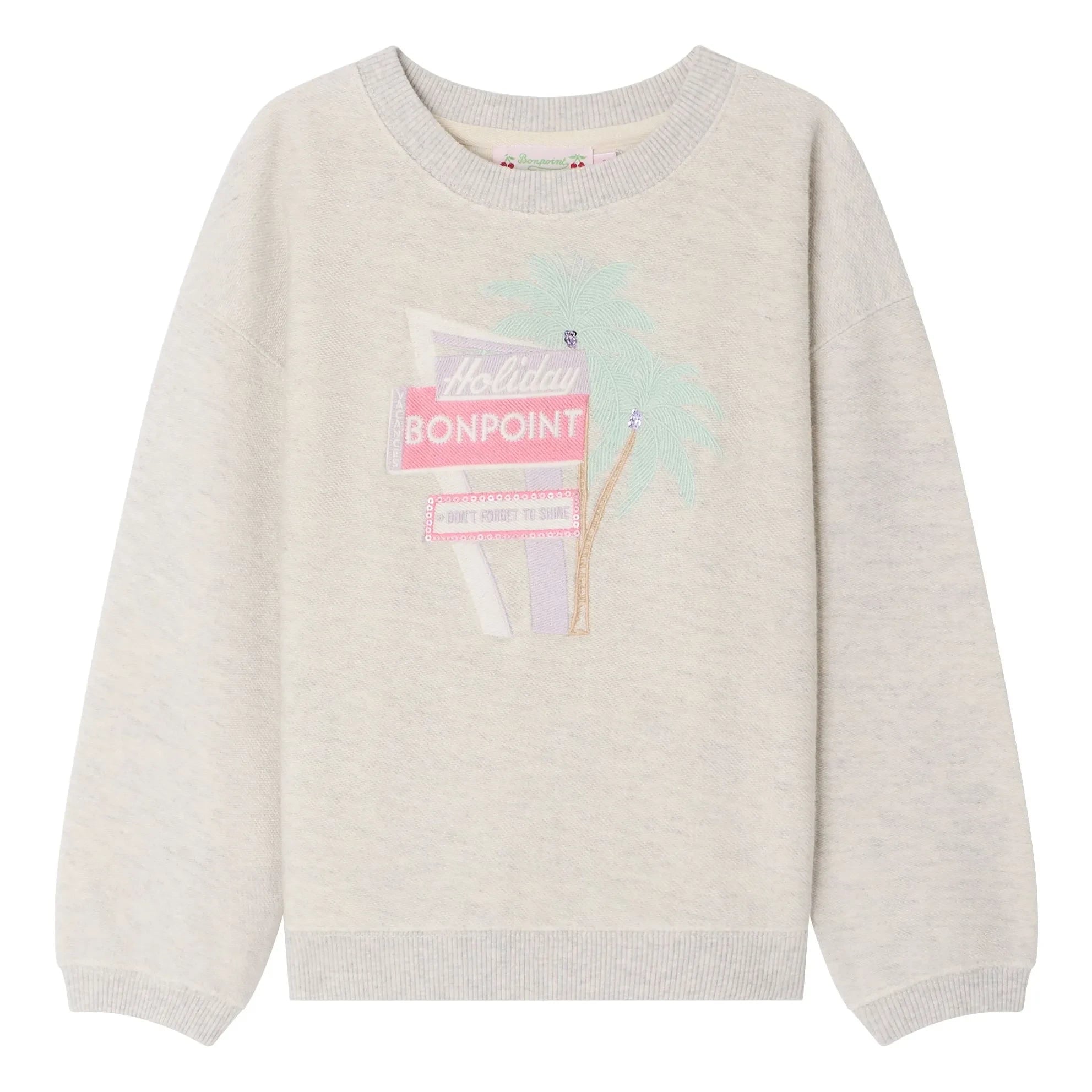 Bonpoint - Tayla Sweatshirt aus Bio-Baumwolle | Heather grey