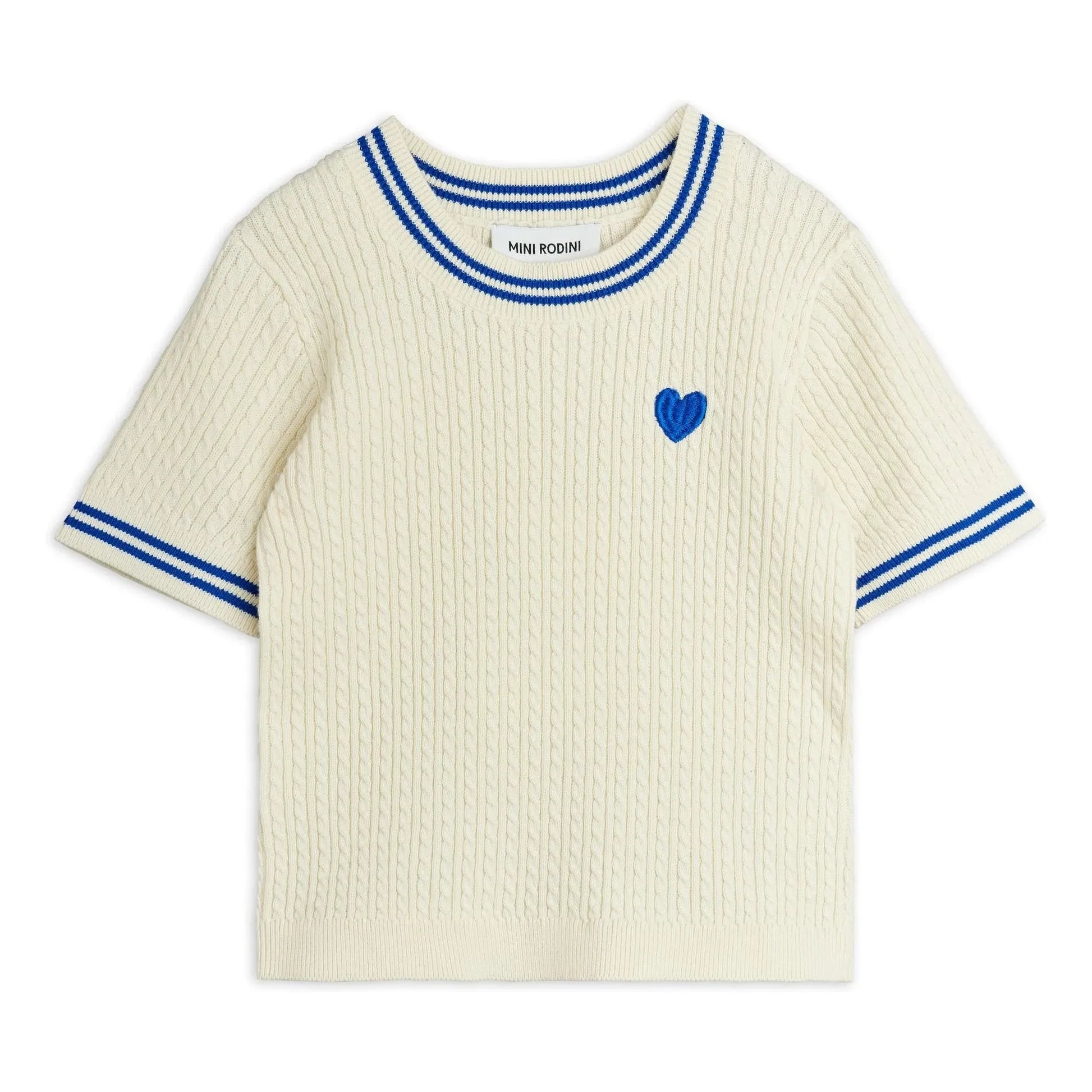 Mini Rodini - Bio-Baumwoll-Netz-T-Shirt | Ecru