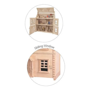 Plan Toys - Holzpuppenhaus im viktorianischen Stil