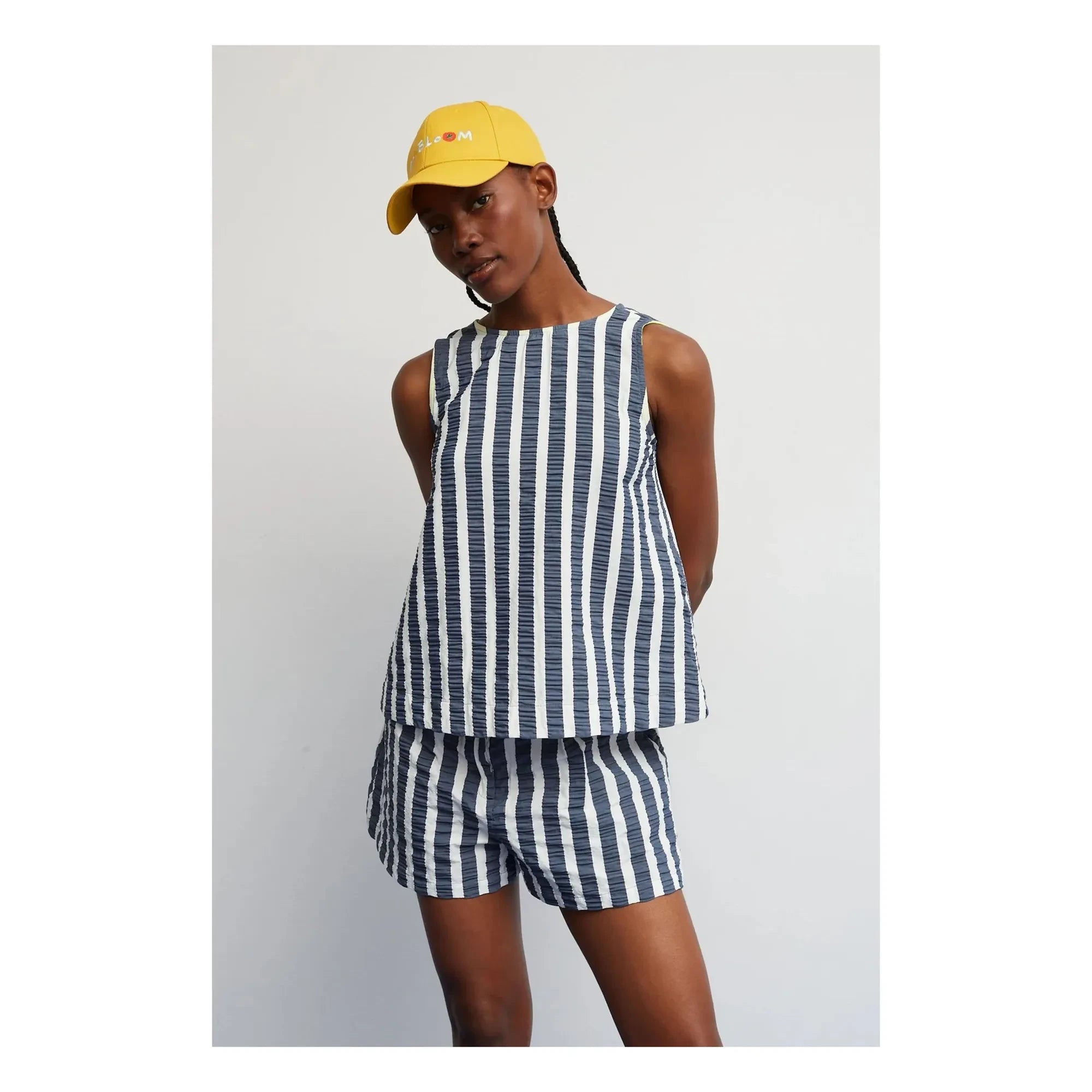 Dr Bloom - Fresco Stripes Bluse | Dunkelblau