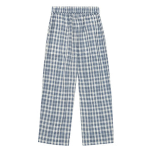 brunobruno nation - Dora Hose aus karierter Bio-Baumwolle | Blau