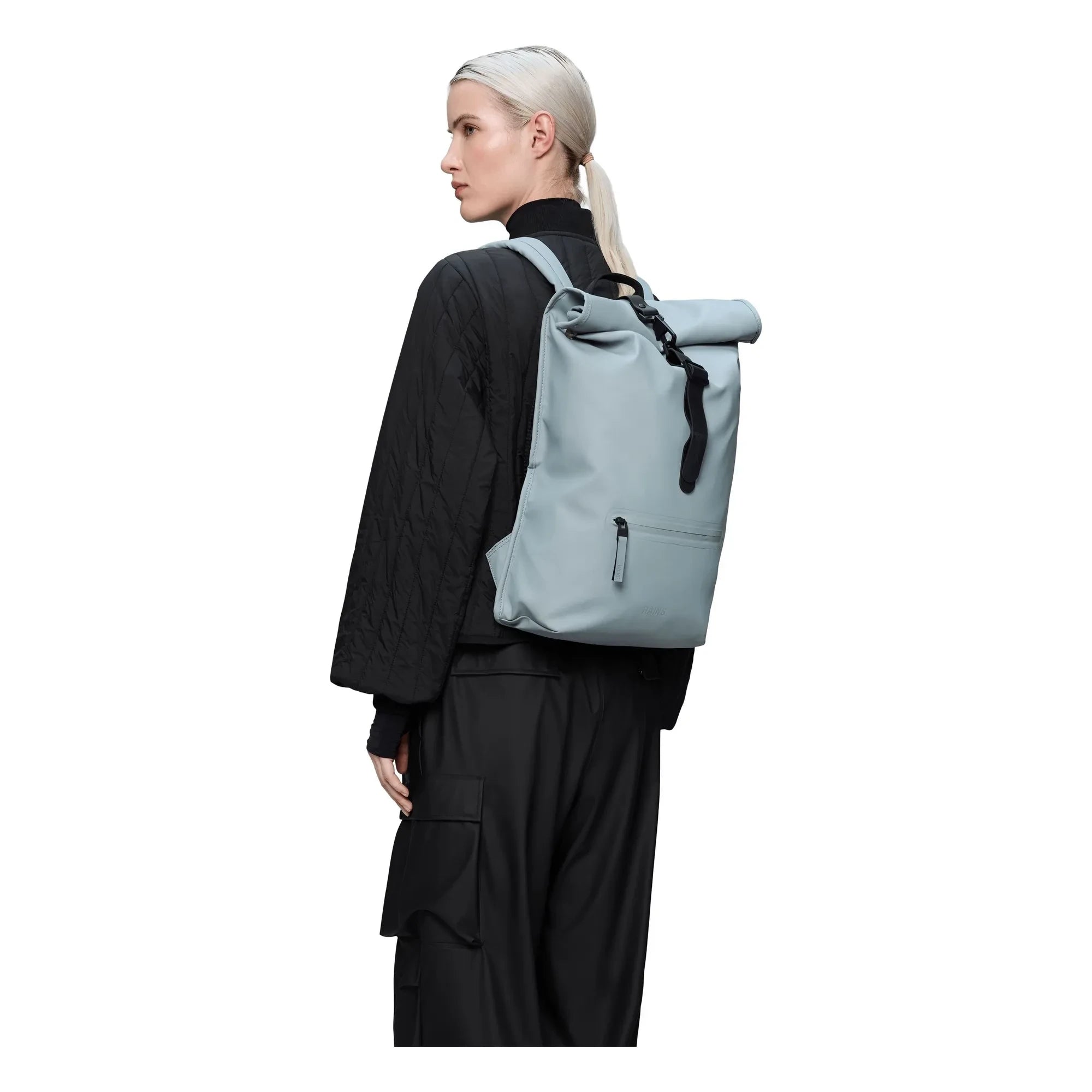Rains - Rolltop W3 Rucksack | Stahl