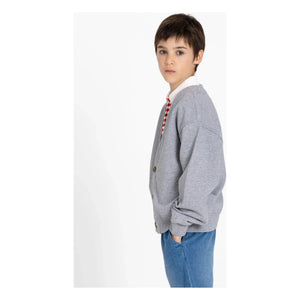 Smallable Kid - Ostmark Strickjacke aus Bio-Baumwolle | Grau meliert