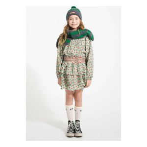 Piupiuchick - Karo-Bluse mit Blumen | Grün