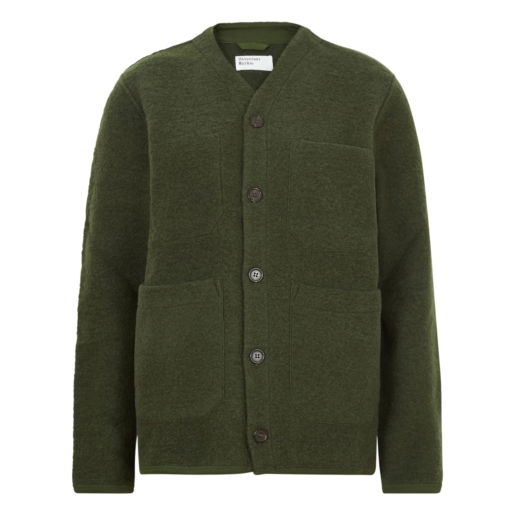 Universal Works - Geknöpfte Wollweste | Khaki