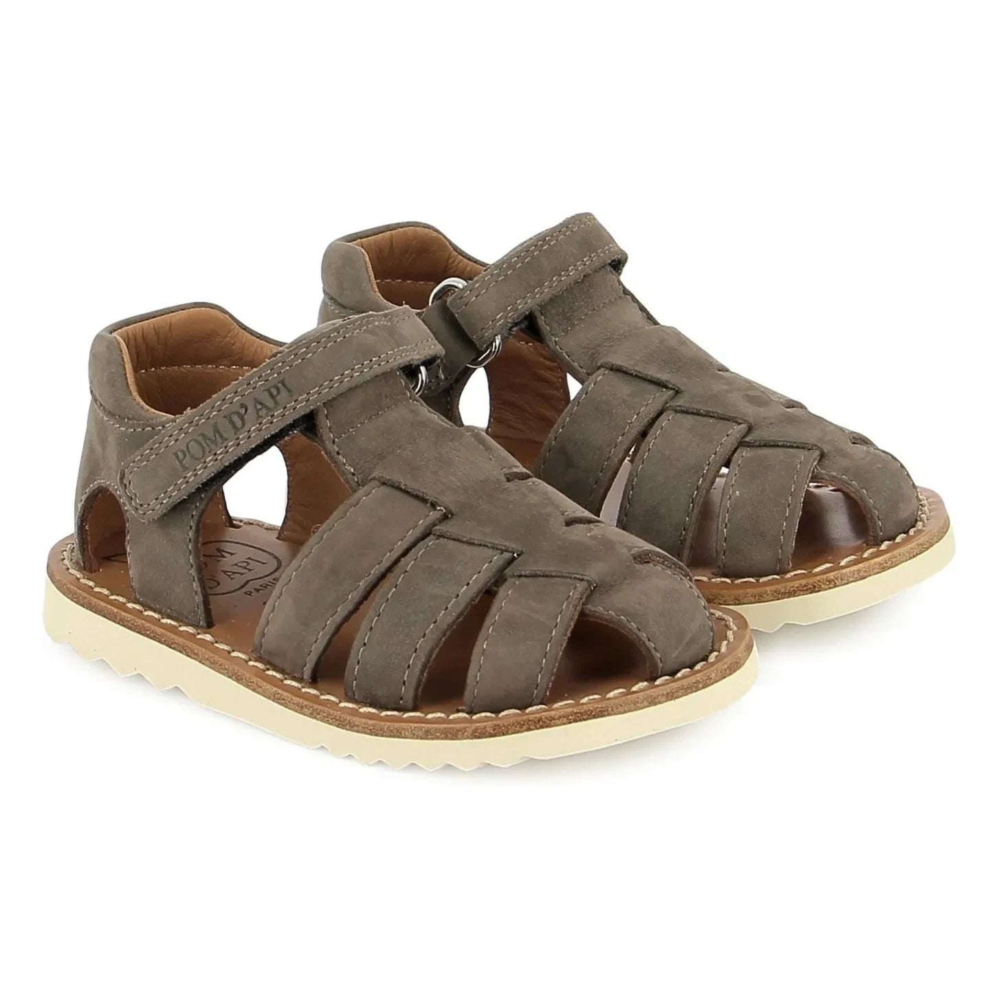 Pom d'Api - Waff Papy Nubuk Sandalen | Vereistes braun