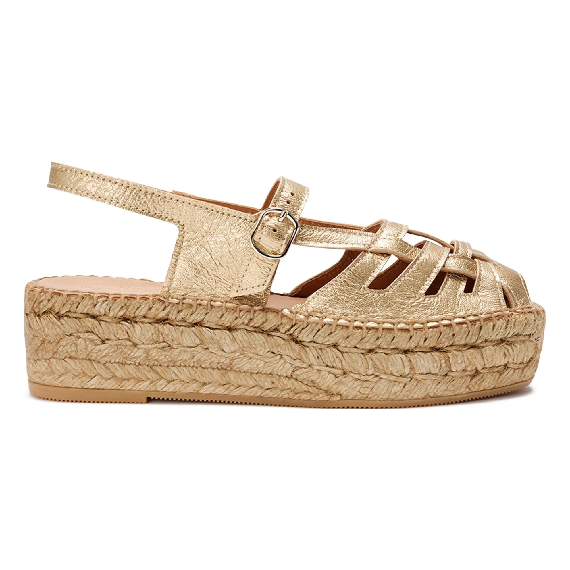 Naguisa - Thalis Metalik Espadriller | Altın