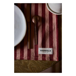 Gabrielle Paris - Garance gestreifter Tischset | Rot
