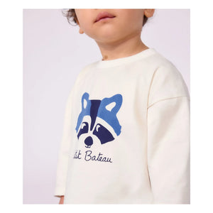 Petit Bateau - Hayvan Tişörtü Organik pamuk | Ecru