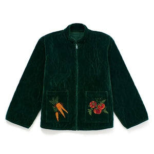 Maison Mangostan - Samt Gemüsejacke | Grün