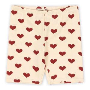 Konges Sløjd - Bio-Baumwoll Basic Radlerhose mit Herz | Beige