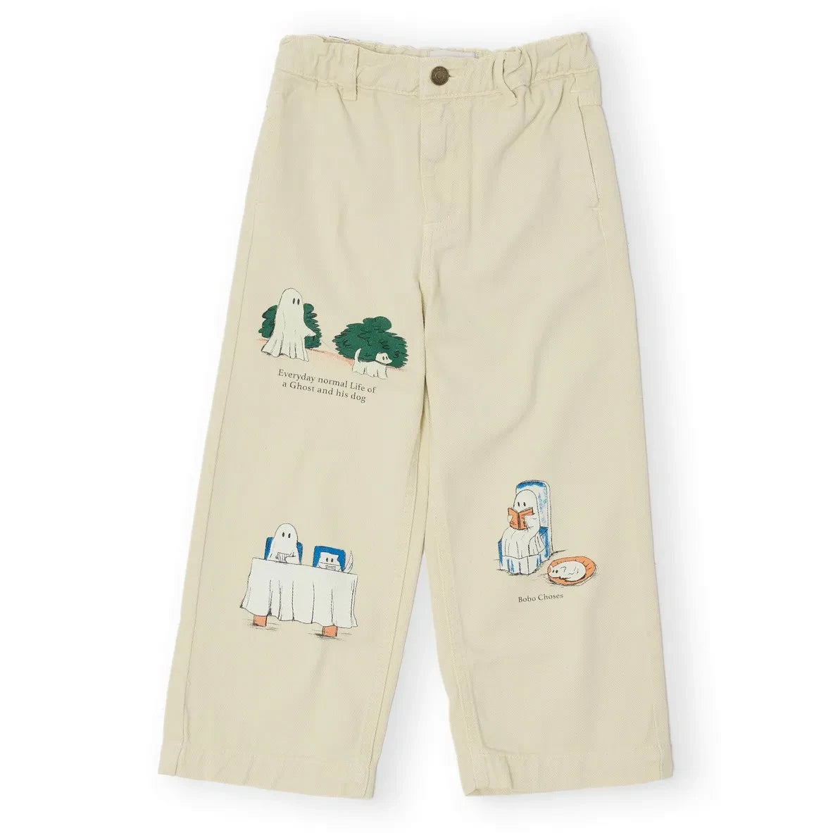 Bobo Choses - Ghost Twill-Hose aus Bio-Baumwolle | Ecru