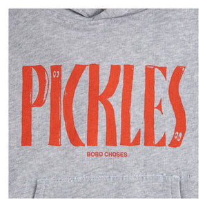 Bobo Choses - Pickles Kapuzenpullover aus Bio-Baumwolle | Grau meliert