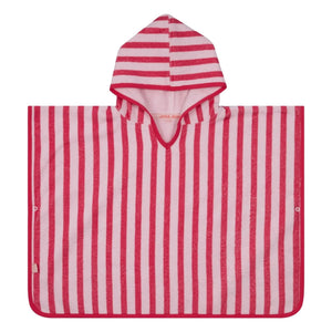 Jera Mini - Çizgili Havlu Poncho | Pembe