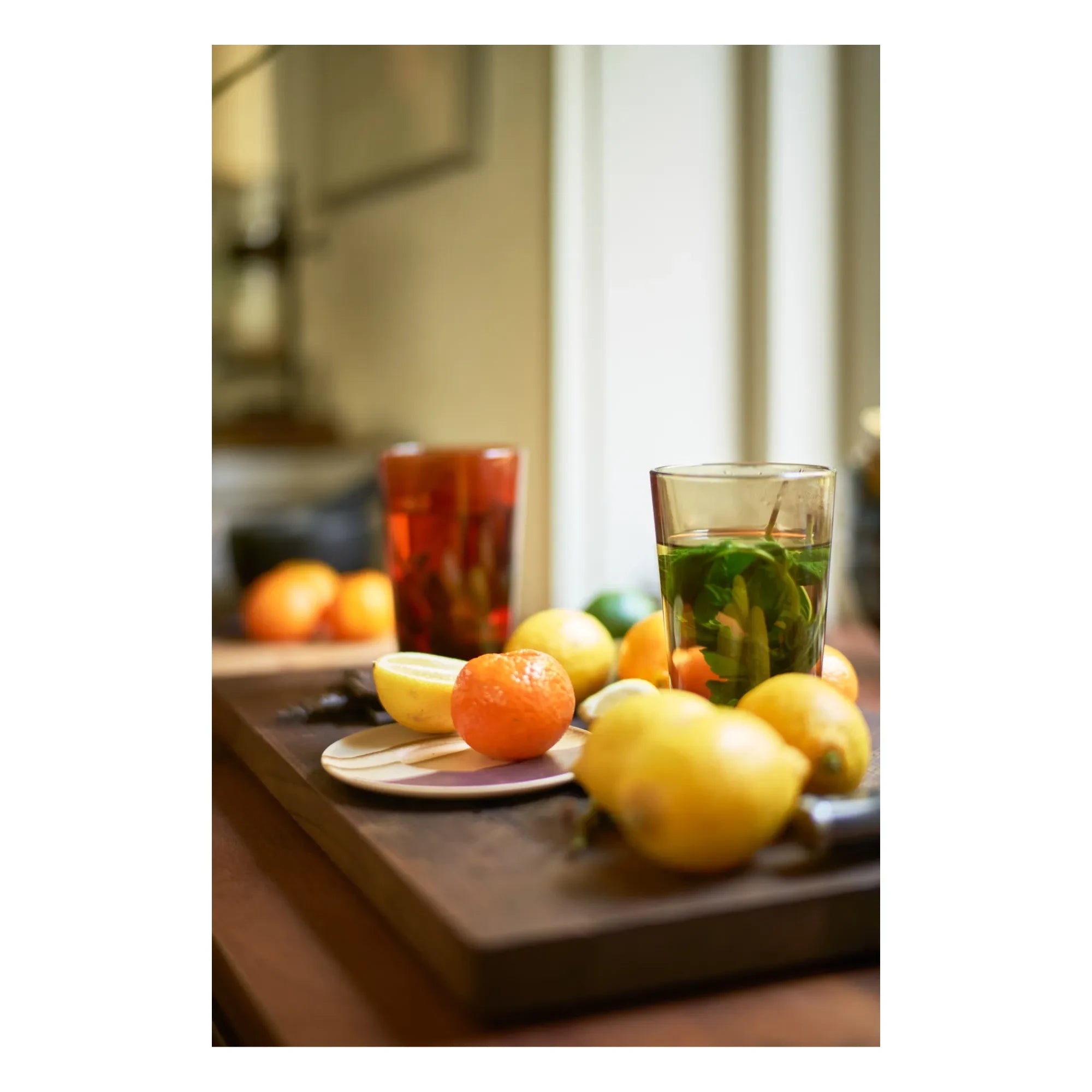 HKliving - 70er Jahre Gläser - 4er Set | Braun