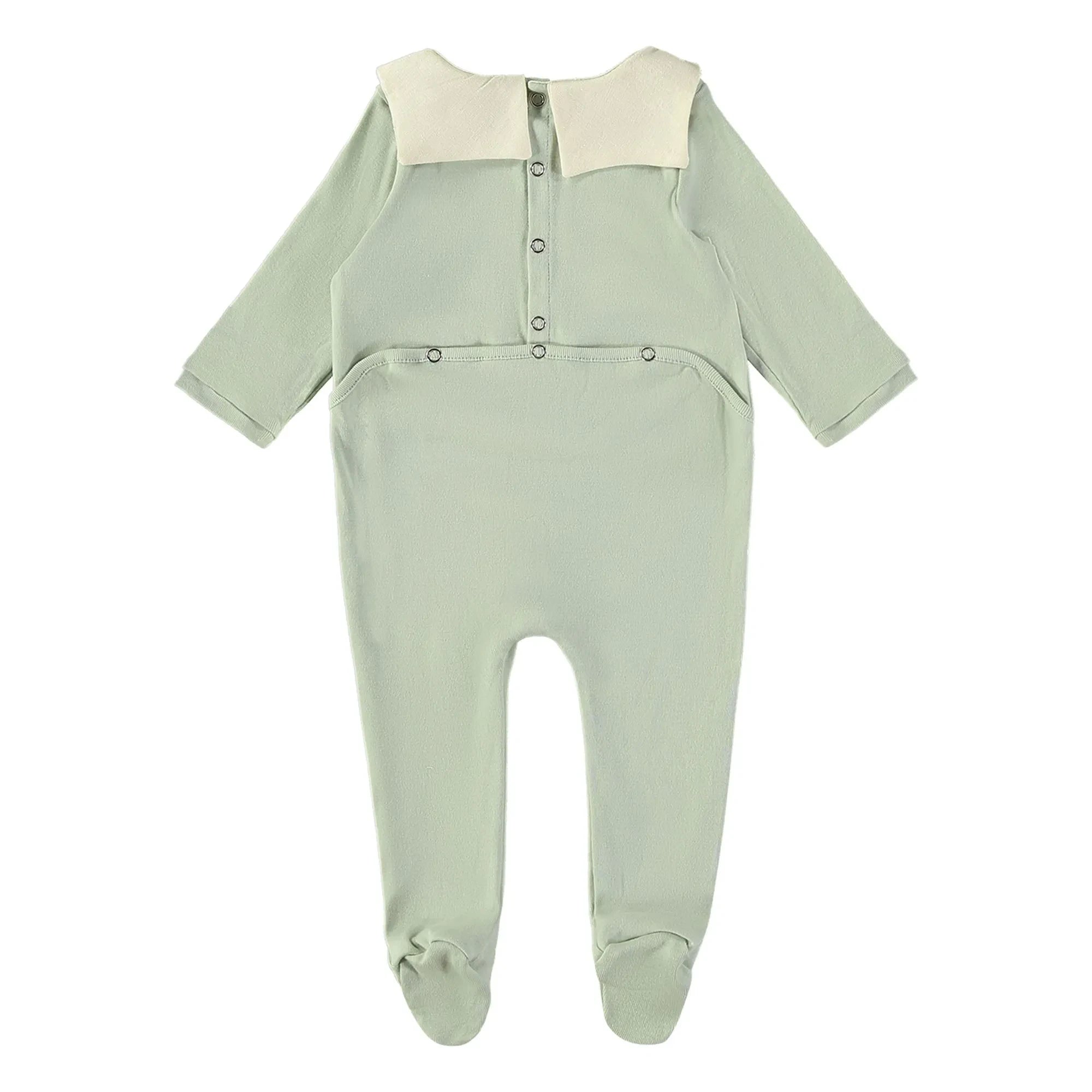 Risu Risu - Pyjamas für Seefahrer aus Bio-Baumwolle | Mandelgrün