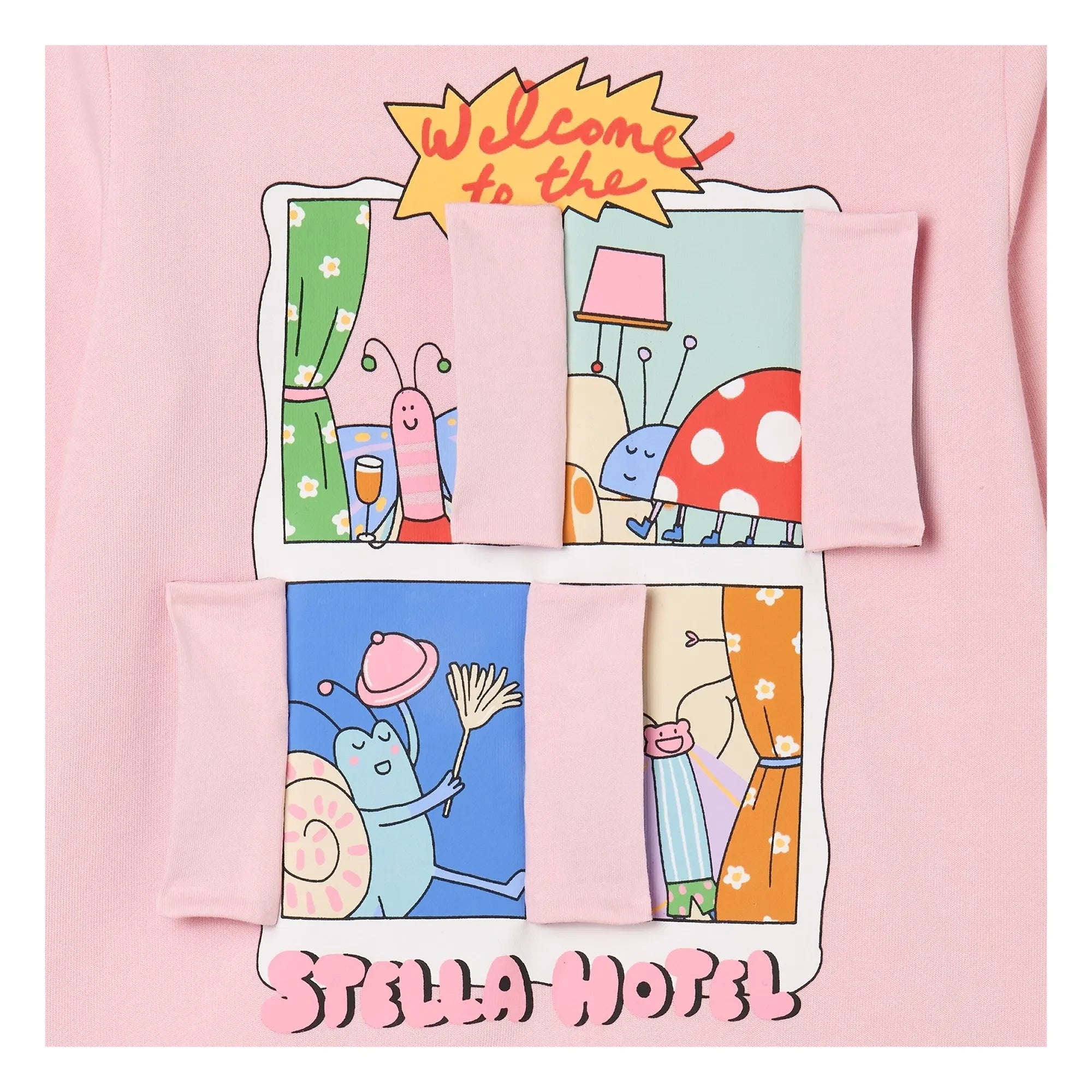 Stella McCartney Kids - Stella Hotel organik pamuk sweatshirt | Pembe