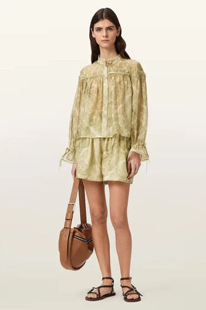 AllSaints Damen Lyocell Bluse DELPHINE