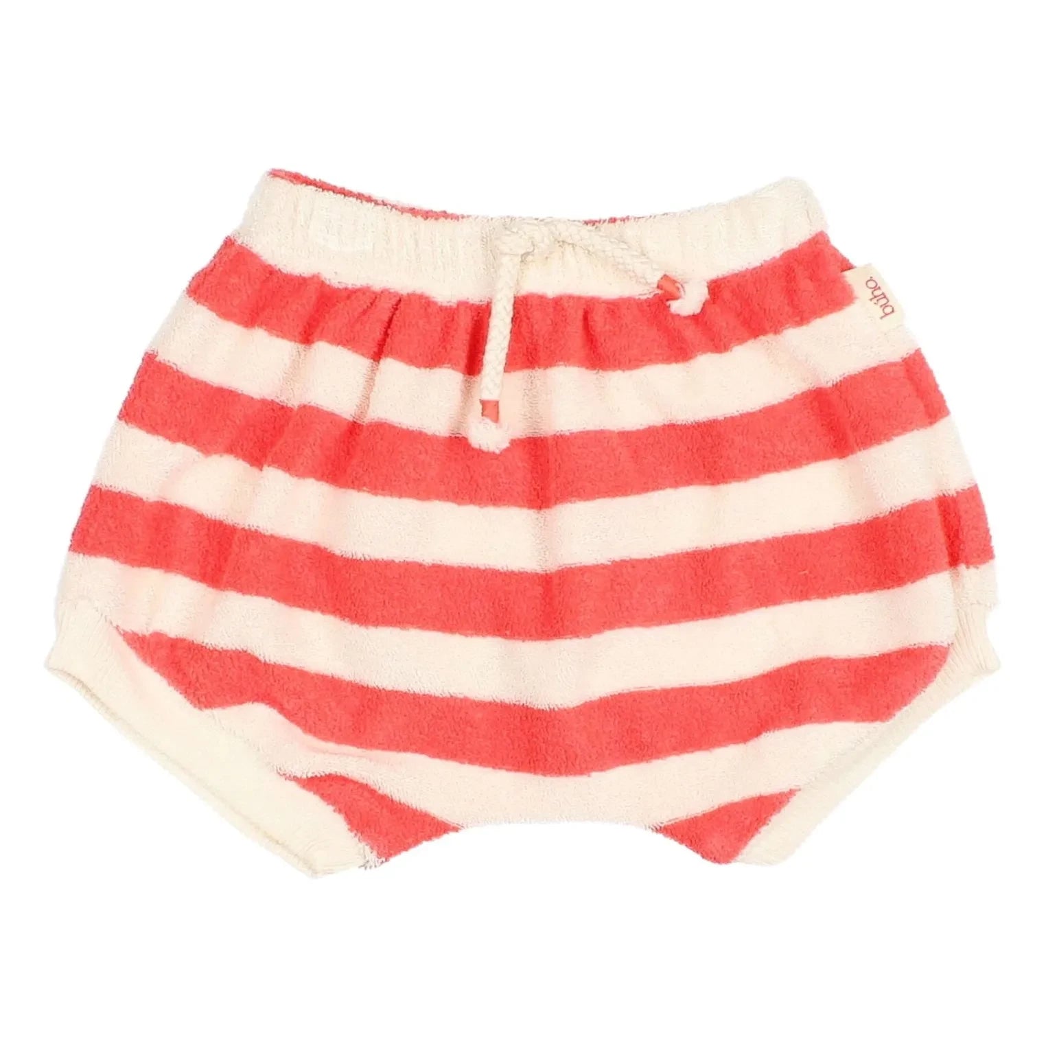 Búho – Gestreifte Bio-Baumwollshorts | Rot